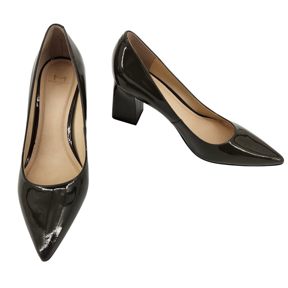 Marc Fisher LTD Patent Leather Block Heel Pumps – Size 9.5M